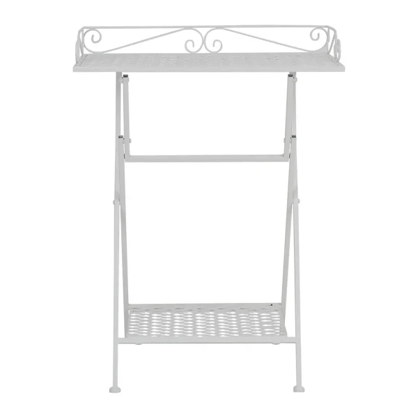 Comptoir De Famille Table D’appoint Pliante En Fer Blanc H67cm – Charmet 1