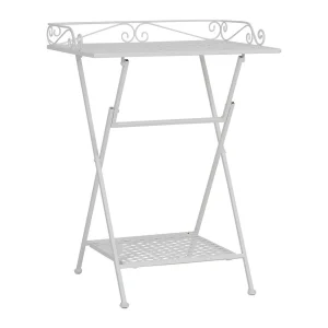 Comptoir De Famille Table D’appoint Pliante En Fer Blanc H67cm – Charmet 8