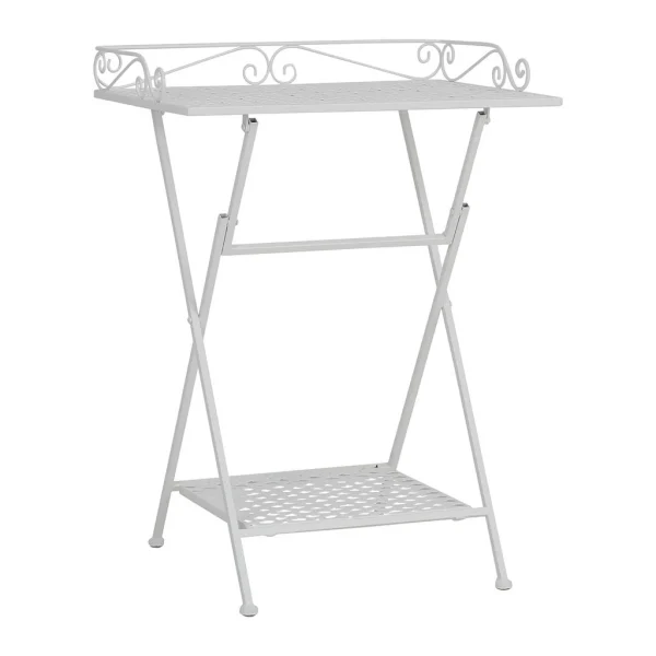 Comptoir De Famille Table D’appoint Pliante En Fer Blanc H67cm – Charmet 3