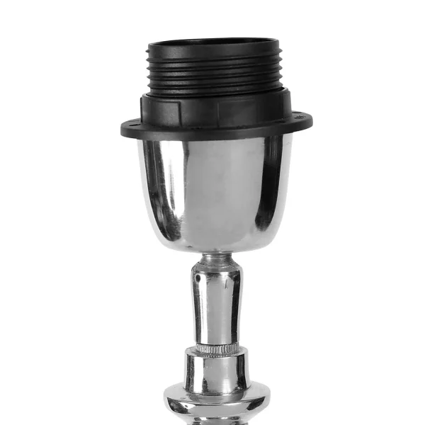 Côté Table Pied De Lampe Attaleia Gris Et Argent En Aluminium 4