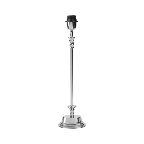 Côté Table Pied De Lampe En Aluminium Gris Et Argent – Olibia 1