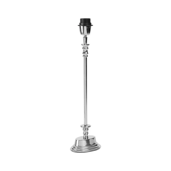 Côté Table Pied De Lampe En Aluminium Gris Et Argent – Olibia 3