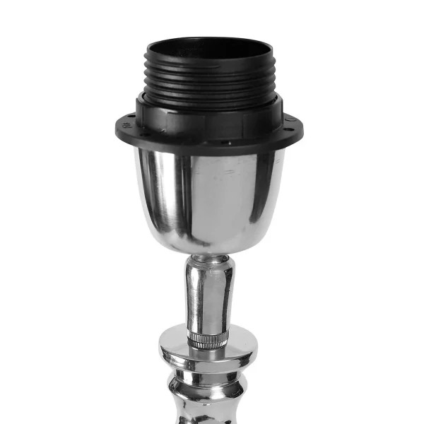 Côté Table Pied De Lampe Olibia Gris Argenté En Aluminium (grand Modèle) 4