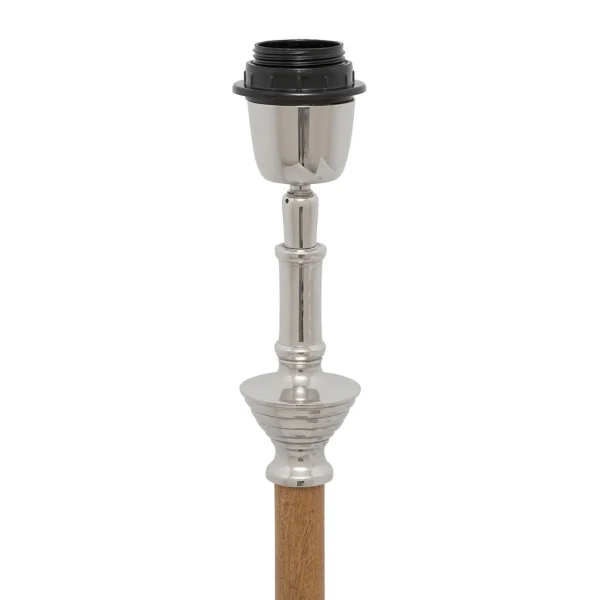 Côté Table Pied Lampe En Aluminium Et Manguier H60cm Argent – Chaveny 3