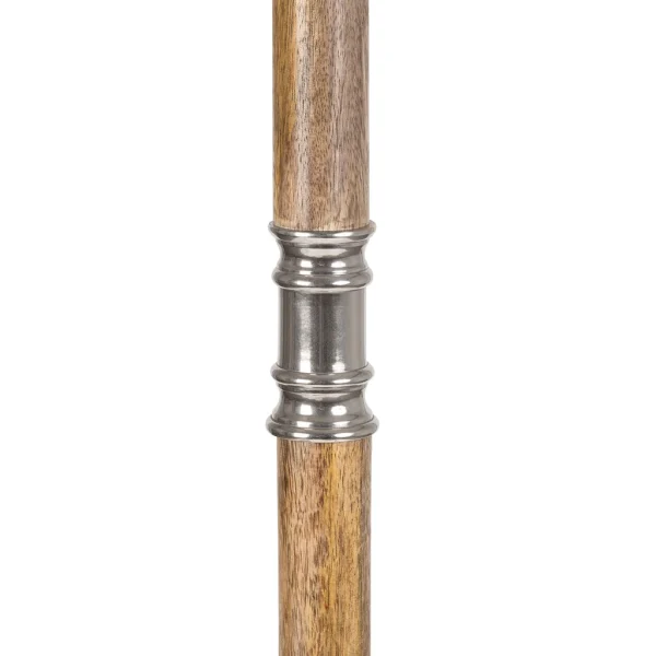 Côté Table Pied Lampadaire En Aluminium Et Bois H132.5cm Argent – Chaveny 5