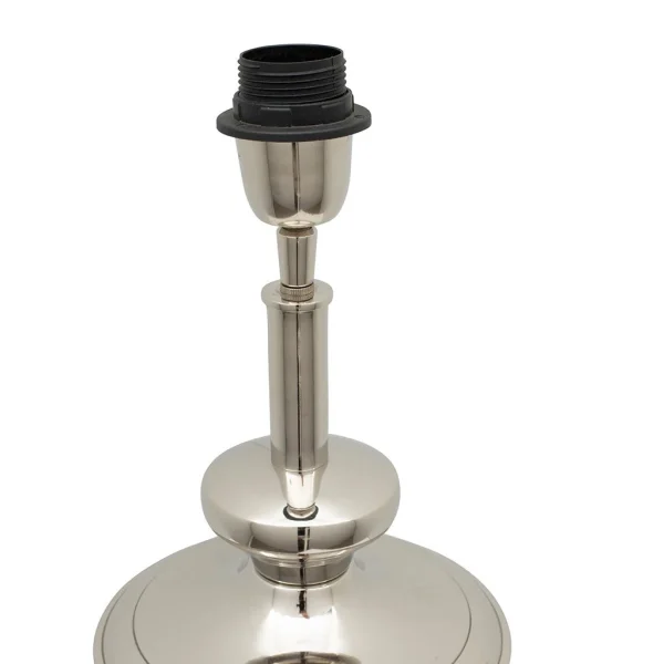 Côté Table Pied Lampe Chaveny Naturel Et Argenté H42cm En Aluminium Et Manguier 5