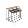 Côté Table Console Gigogne (x3) En Fer Doré – Felia 7