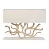 Côté Table Lampe En Bois De Vigne Et Lin Blanc H59cm – Coral 11