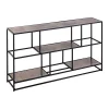Côté Table Console Inductrielle En Fer Argenté – Felia 5