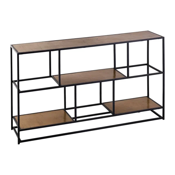 Côté Table Console Industrielle En Fer Doré – Felia 1