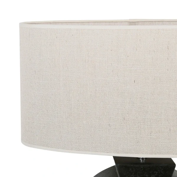 Côté Table Lampe En Céramique Et Lin H35cm Noir Et Naturel – Eissalet 5