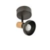 Corep Spot 1 Lumière En Métal Effet Bois Noir – Alvar 13