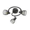 Corep Plafonnier 3 Lumières Metal D30cm Noir – Filaire Jaro 19