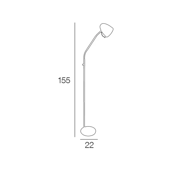 Corep Lampadaire En Métal H155cm Noir – Arty 4
