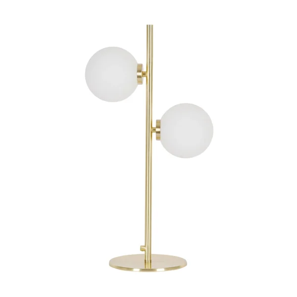 Opjet Lampe 2 Globes En Verre Opaline Doré – Edmond 1
