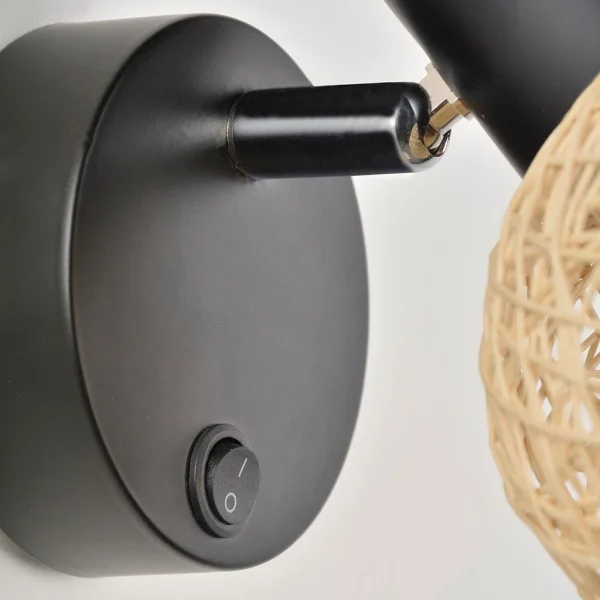 Corep Spot 1 Lumière En Metal Et Ficelle H18cm Noir – Malya 6