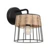Corep Applique En Métal Et Rotin H20cm Noir – Indah 16