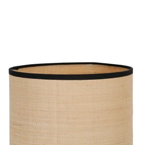 Opjet Lampe En Verre Et Raphia H40.5cm Ambre – Familiale 16