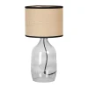 Opjet Lampe En Verre Et Raphia H40.5cm Smoke – Familiale 11