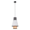 Market Set Suspension Cannage Et Lin Lavé H36cm Blanc Et Anthracite – Singapour 16
