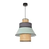 Market Set Suspension Cannage Et Lin Lavé H44cm Amande Et Anthracite – Singapour 14