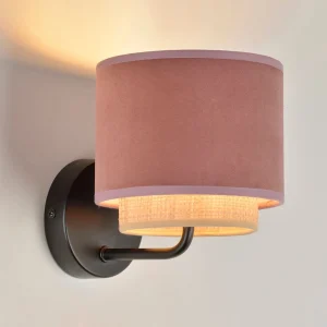 Corep Applique Boheme En Metal Et Velours H17cm Rose 13