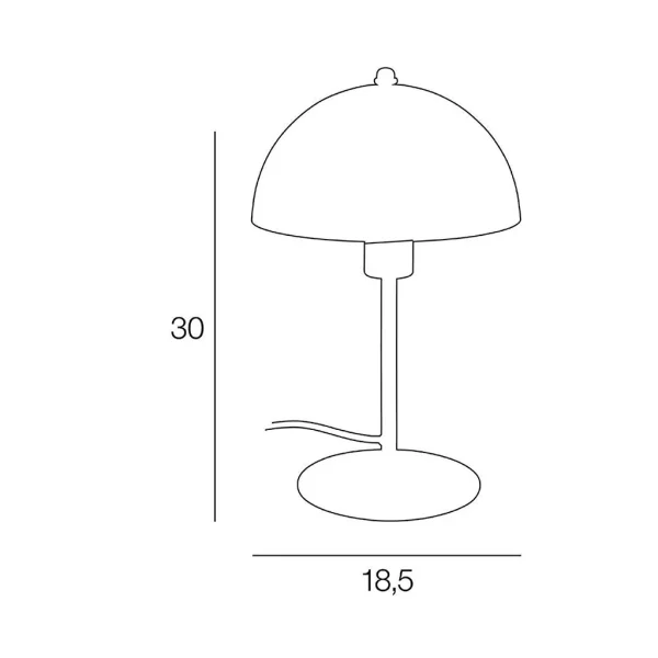 Corep Lampe Icone En Metal H30cm Noir 4