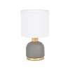 Corep Lampe En Métal H26cm Anthracite Et Blanc – Ines 8