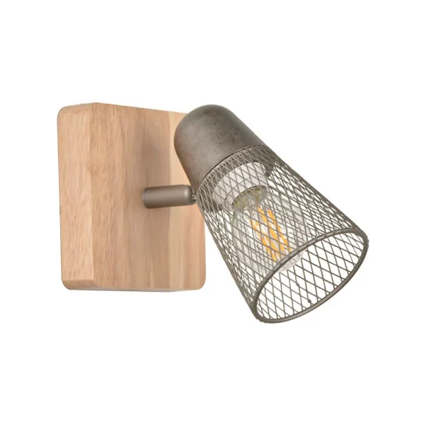 Corep Spot 1 Lumière En Métal H14.5cm Naturel Et Gris – Hillside 1