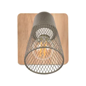 Corep Spot 1 Lumière En Métal H14.5cm Naturel Et Gris – Hillside 16