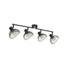 Corep Spot 4 Lumières En Metal H18cm Mat Noir – Iris 19