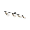 Corep Spot 4 Lumières En Métal Et Laiton L78cm En Métal Noir – Winston 14