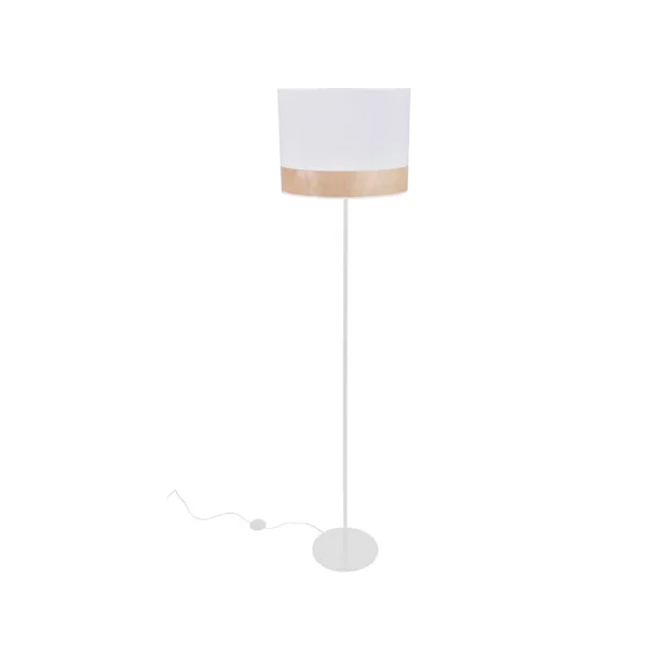 Corep Lampadaire En Metal Et Coton H171cm Blanc – Raito 1