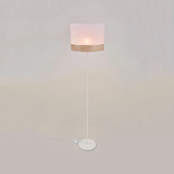 Corep Lampadaire En Metal Et Coton H171cm Blanc – Raito 4