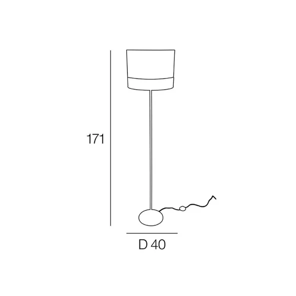 Corep Lampadaire En Metal Et Coton H171cm Blanc – Raito 5