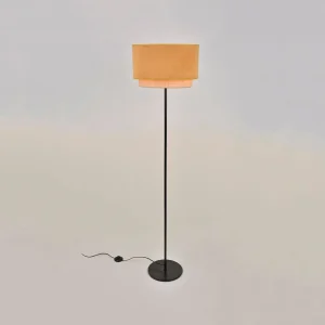 Corep Lampadaire En Metal Et Velours H160cm Moutarde – Boheme 11
