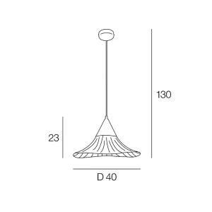 Corep Suspension En Métal D40cm Noir Mat – Lizzie 11