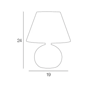Corep Lampe En Bois Et Coton H24cm Blanc – Rondo 10