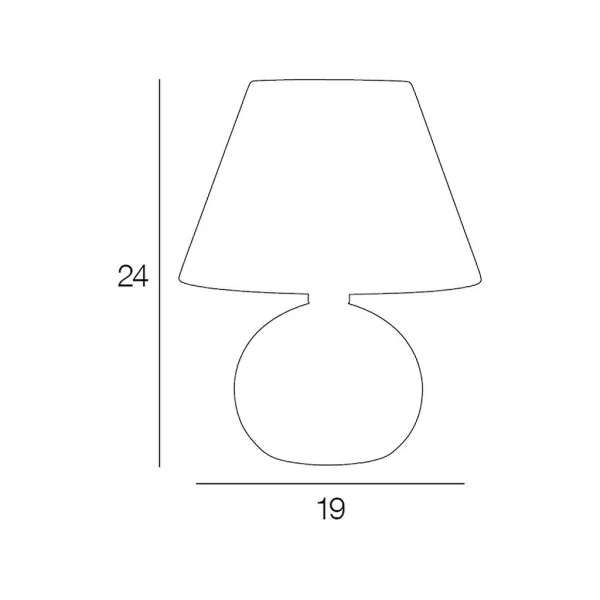 Corep Lampe En Bois Et Coton H24cm Blanc – Rondo 4