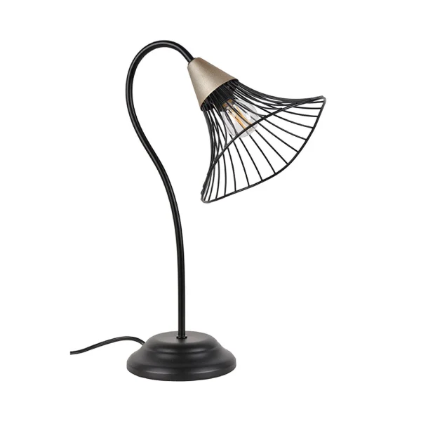 Corep Lampe En Métal Et Laiton H42cm Noir – Lizzie 1