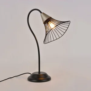 Corep Lampe En Métal Et Laiton H42cm Noir – Lizzie 9