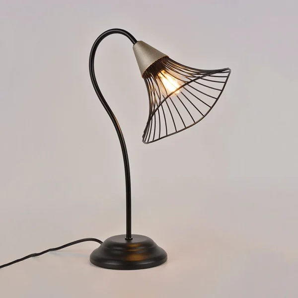 Corep Lampe En Métal Et Laiton H42cm Noir – Lizzie 3