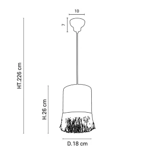 Market Set Suspension 1 Lumière En Bana Et Raphia H26cm Frange – Formentera 13
