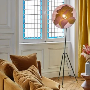 Market Set Lampadaire Pivo En Metal, Velours Et Lin H180cm – Sonia Laudet Nosachite 15