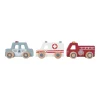 Little Dutch Set Ambulance, Camion De Pompiers, Voiture De Police 22