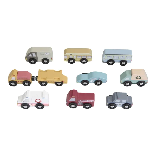 Little Dutch Circuit Train En Bois – 9 Vehicules 3