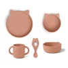 Liewood Set Vaiselle Enfant En Silicone Vivi Chat Rose Fonce 11