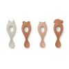 Liewood Lot De 4 Cuilleres En Silicone Liva Melange De Roses 5