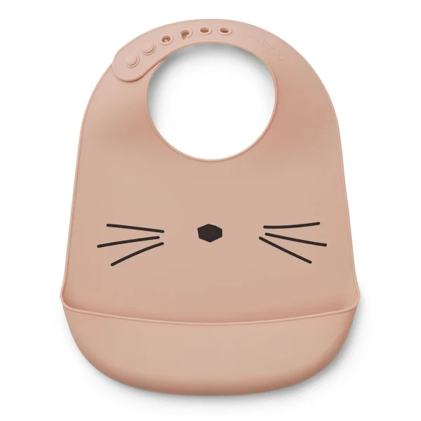Liewood Lot De 2 Bavoirs En Silicone Tilda Rose Chat 1