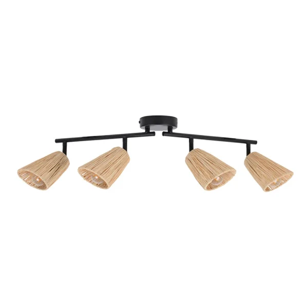 Corep Spot 4 Lumières En Raphia L60cm Naturel – Playa 1